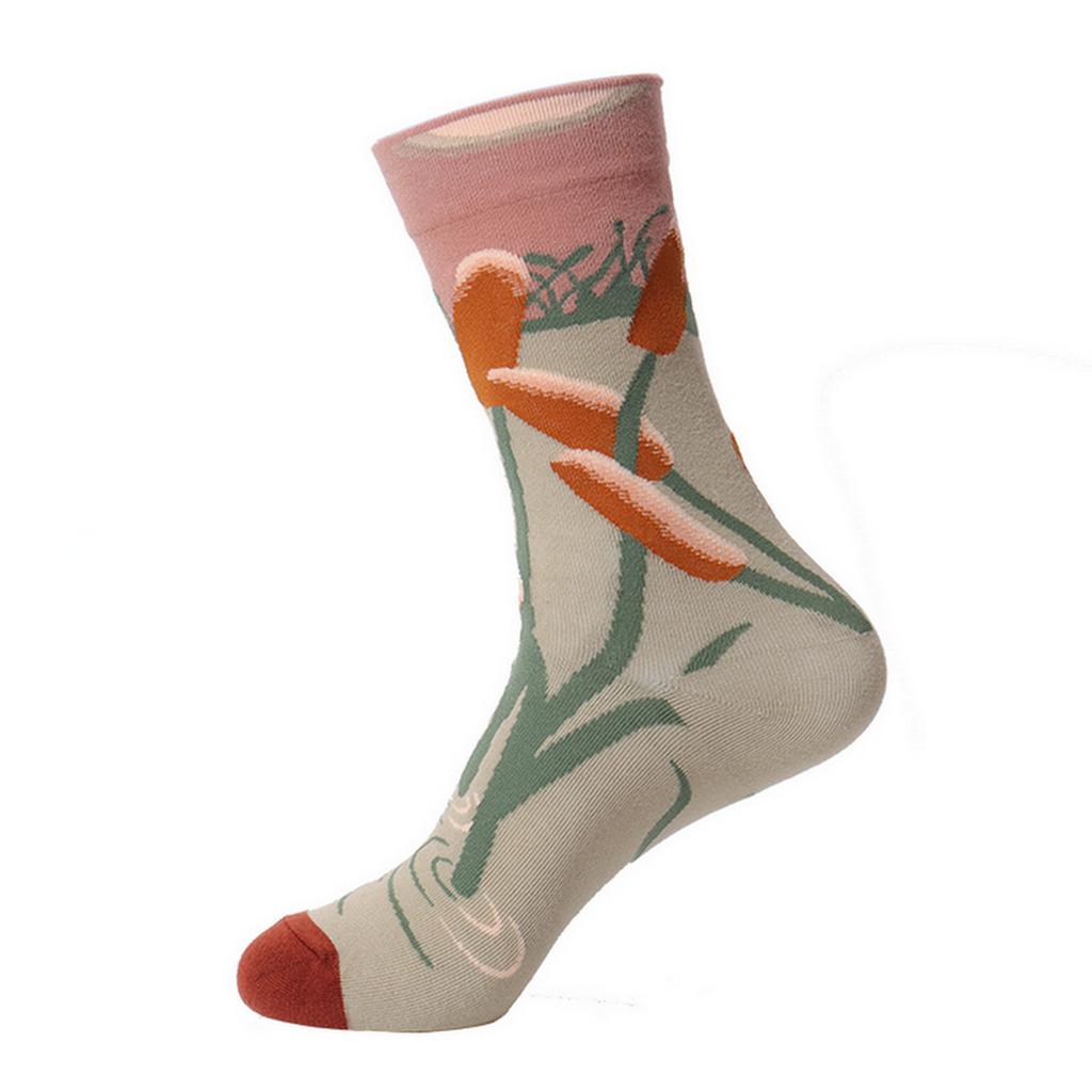 Hot Selling Colorful Funny Novelty Socks Men Women's Art Painting Printing Crew Socks Autumn and Winter Cotton Sports Socks