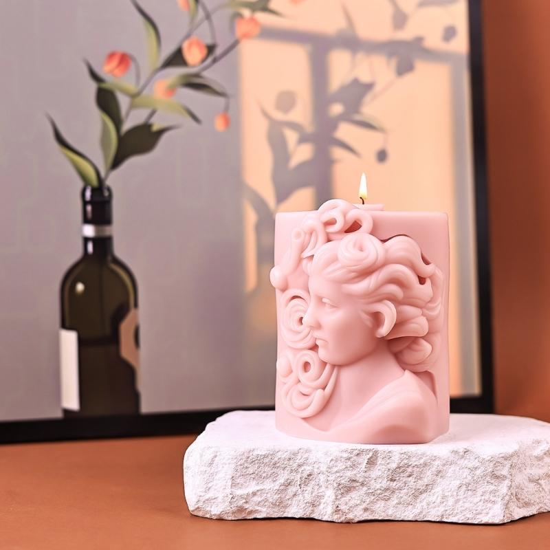Handmade Silicone Mould European Portrait Candle Molds Ornament Molds Soap Molds Craft Supplies for Home Decorations