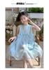 Girls' Summer Sleeveless Mesh Vest Dress 2026 New Mid Size Children's Western-style Princess Mint Style Dress
