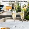Tritan Champagne Flutes Set of 4, 5.5 Oz BPA-Free Cocktail Glasses for Parties, Travel, Outdoor Use – Dishwasher Safe