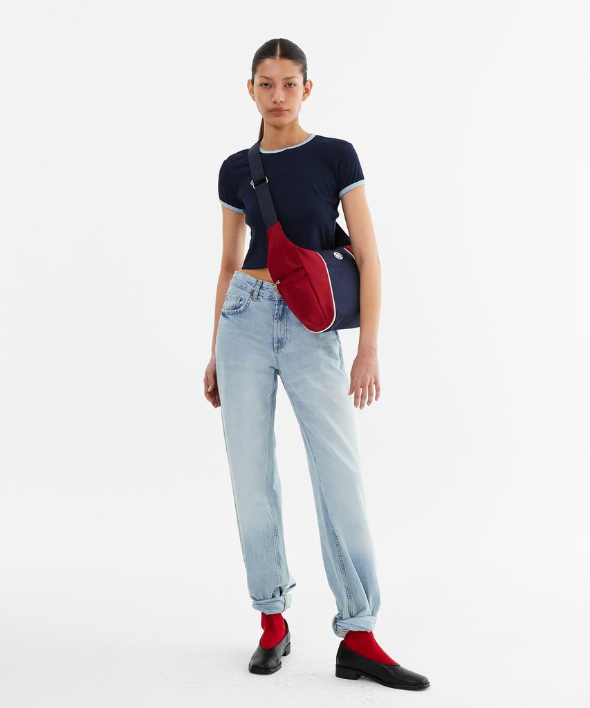 Minasu Mns Span Crop T Shirt_Navy