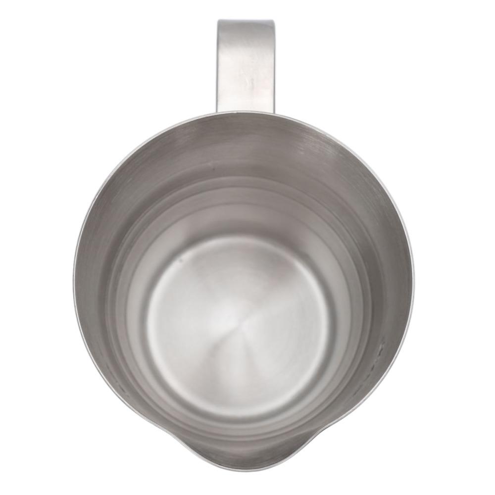 Silver Milk Frother Pitcher Stainless Steel Milk Steaming Pitcher Milk Frothing Cup Latte Art