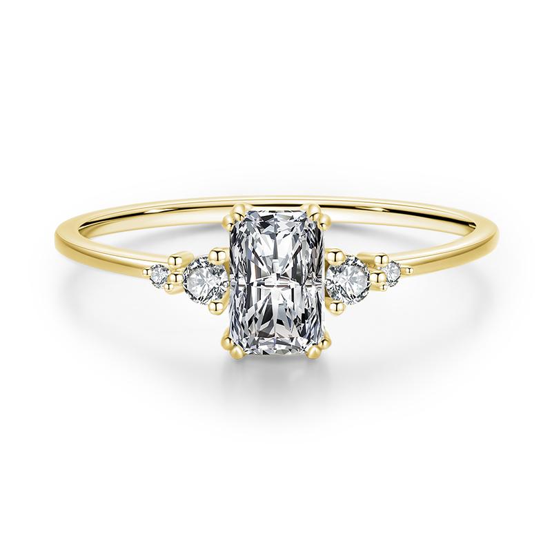 

Dazzling Ring Solid 925 Sterling Silver Clear Cubic Zirconia Finger Rings For Women Wedding Fine Jewelry Anel 5