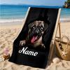 Custom Name Pomeranian through hole. Beach Towel Microfiber Beach Towel, Lightweight and Quick-Dry, for Summer Travel, Swimming Pool Gift