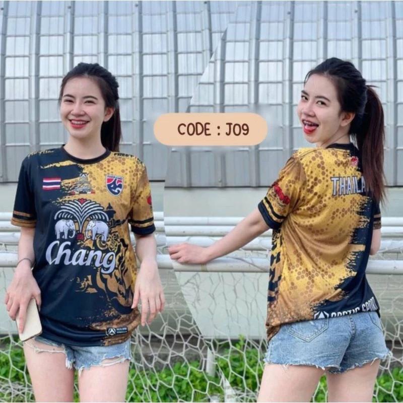 THAILAND Football Soccer Round Neck Vintage Shirt National Flag Elephant Logo Badge Unisex Men Women JERSEY Print Quick Dry Short Sleeve Uniform