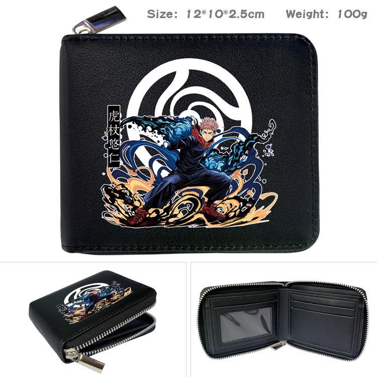 Jujutsu Kaisen Anime Zip PU Wallet Cartoon Print Coin Purse Large Capacity Card Holder Gojo Satoru Sukuna 1pcs