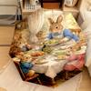 1PC Rabbit Carrots Garden Scene Automatic Umbrella - Suitable Travel Outdoor Portable Umbrella Birthday Gift Daily Essentials
