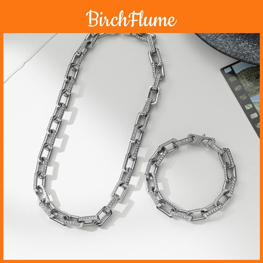 Titanium Steel Diamond Inlaid Hiphop Bracelet For Men Women Gift Choice