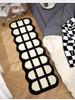 Checkered Non-Slip Absorbent Bathroom Mat - Thickened Bedside and Toilet Floor Rug