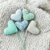 Baby Photography Auxiliary Props Love Filled Cotton Peach Heart Handmade Crochet Yarn Studio Photo Shoot Accessories Supplies