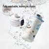 Deli Kids' Smart Fingerprint Insulated Straw Water Bottle, 580ml