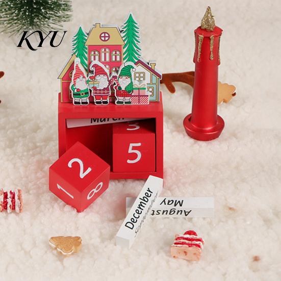 Christmas Gift for Kids Countdown Blocks, Desktop Advent Calendar with Movable Durable Wooden Holiday Days Until Xmas Ornament Home Office Decor Party