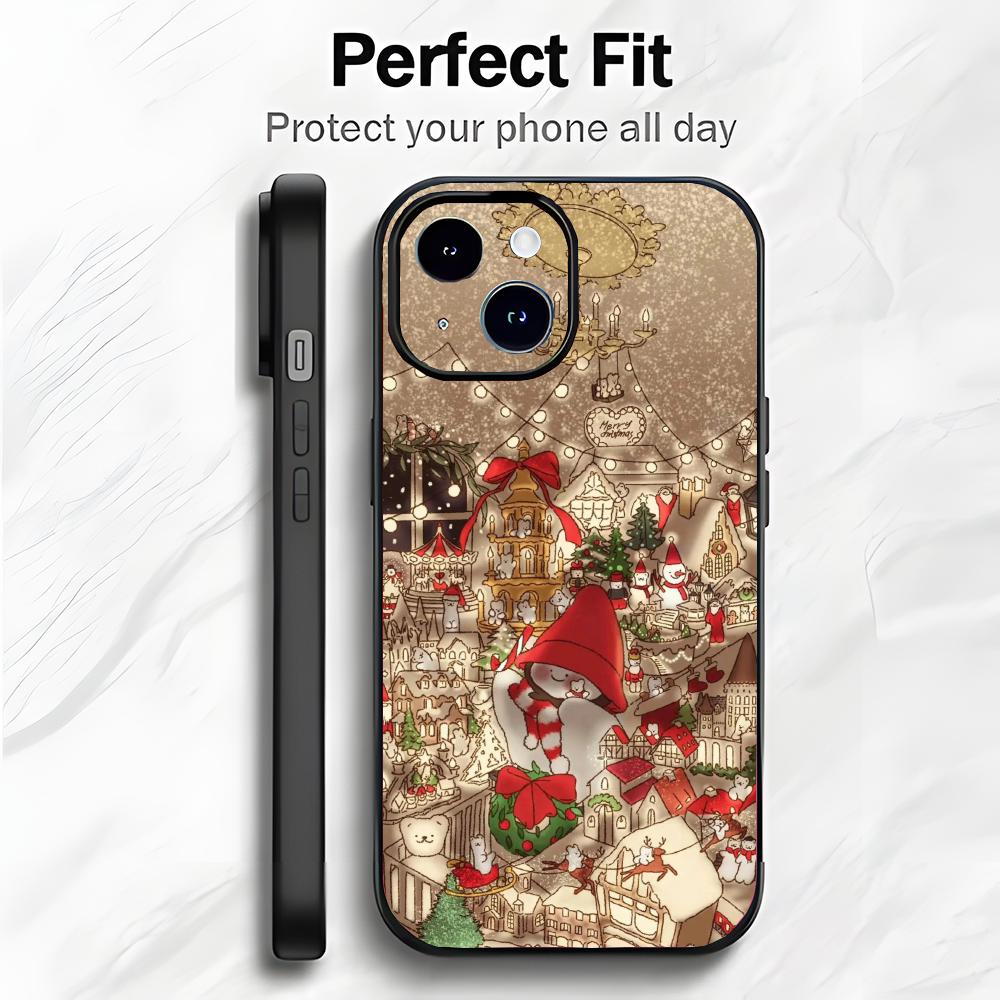 Christmas Santa Claus Snowflake Art Phone Case Phone Case Soft Packaging Lightweight For iPhone17 16 15 14 13ProMax