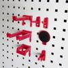 5Pc Pegboard Hooks Abs Wall-Mounted Tool Parts Storage Box Rack Plate Shelving Components Tool Hanging Board Garage Hook