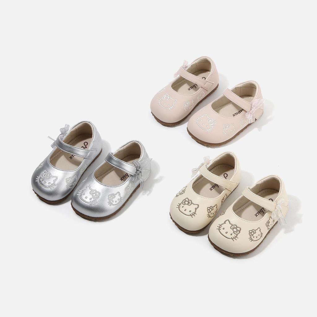 Spring 2026 Soft Sole Leather Baby Walker Shoes with Doll Print - Non-Slip Design