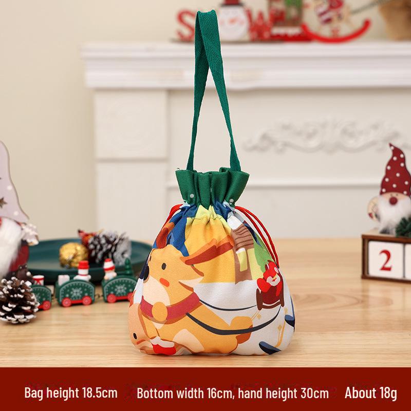 

Рождественская льняная кукла-яблоко, мешочек для конфет - креативный подарок для детей