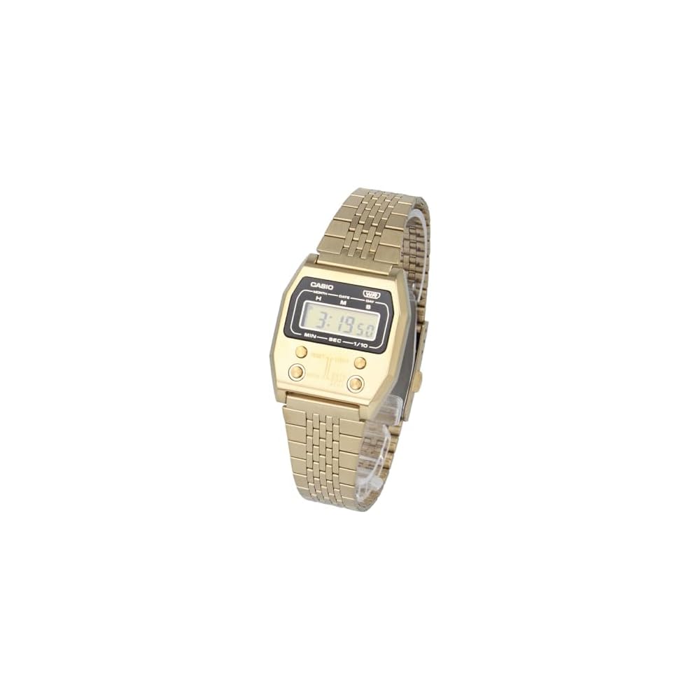 Casio Casio Standard A1100G-5 Gold Black Unisex Watch 38mm Quartz Timepiece