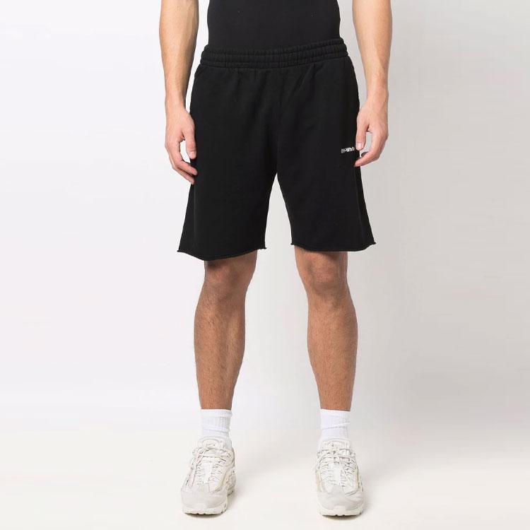 Off-White Caravag Arrow Sweatshort Black Men Bottoms OMCI006C99FLE0051001