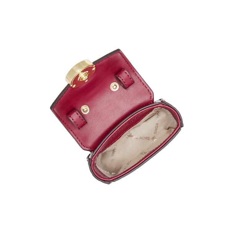 New MICHAEL KORS Carmen Artificial Leather Crossbody Bags Mini Women's Mulberry Red 35F2GNMN4A-691