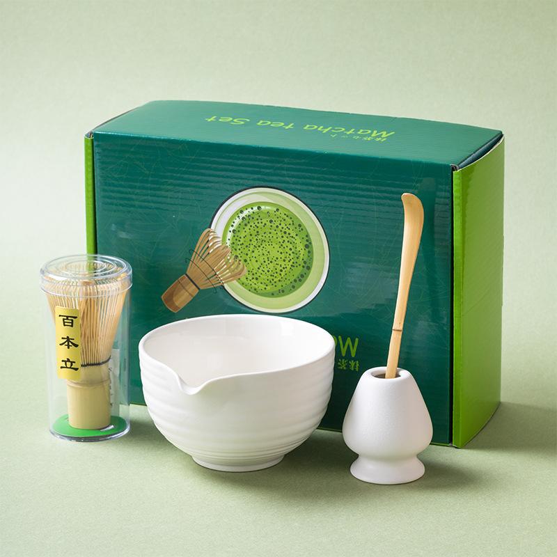 Matcha Whisk Set, 8Pcs Floral Ceramic Matcha Set Matcha Thoughtful Matcha Whisk Gift for Matcha Lover