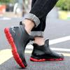 Fashion Men's Rain Boots Outdoor Waterproof Rubber Shoes Non-Slip Work Water Shoes for Men Winter Cotton Rain Boots Rubber Fishing Boots