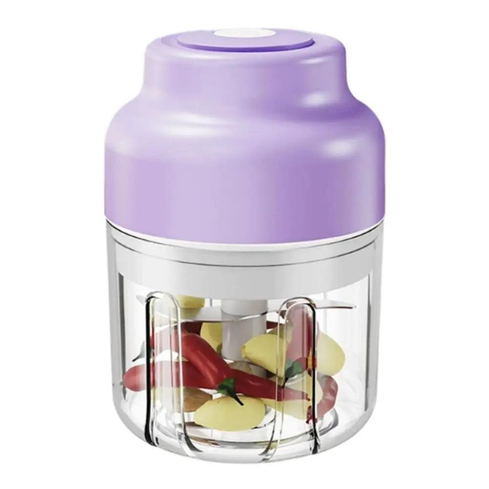 Plastic Electric Garlic Puree Machine 320ml Meat Mincer Portable Food Processor  Food Preparation