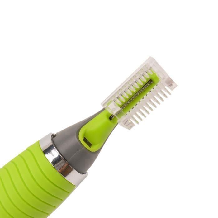 Ear Nose Face Trimmer with LED Light for Men and Women - Green - Accessories Included