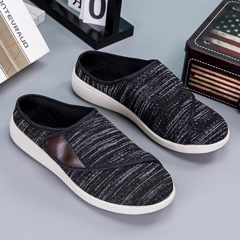 Fashion Men's Women's Diabetic Shoes Adjustable Walking Shoes Wide Width Slip On Slippers for Swollen Feet for Indoors Outdoors