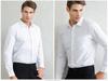 Men's Plus Size Slim Fit Long Sleeve White Shirt - Business Casual Autumn Wear