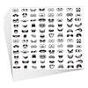 Good-For Cup Scrapbook Art Craft DIY Decoration, 960Pcs Black Eye Mouth Stickers In 48 Cartoon Face Expression Design