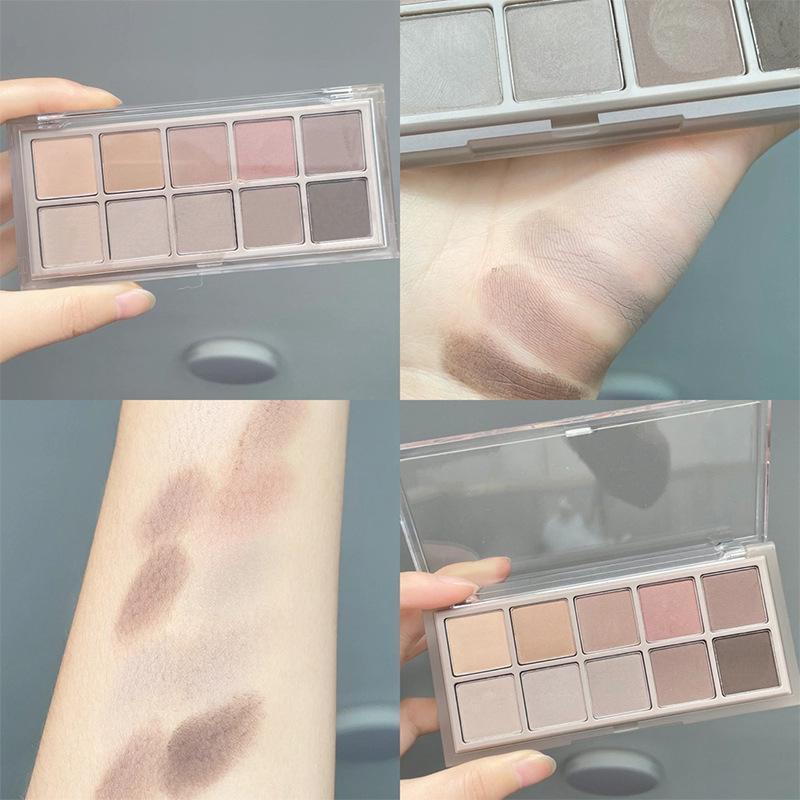 DIKALU 2021 Cement Earth Tone Eyeshadow Palette: Ten Colors, High-Value, Niche, Affordable Makeup.