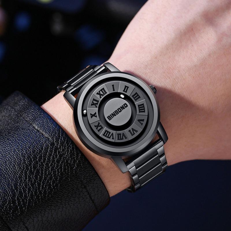 Binbang Black Technology Watch Men's New Concept Personality Creative Men's Magnetic Suspension Waterproof Men's Watch