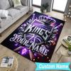 Custom NameSacramento Basketball Logo Carpet, Indoor Rug, Chair Rug, Living Rooms, Doormat Made From Polyester Home Decor Birthday Christmas Gifts