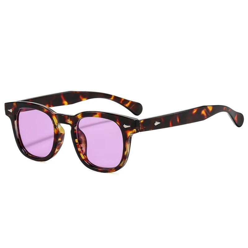 Fashion Women Sunglasses Square Rivets Retro Orange Black Shades UV400 Clear Lens Frame