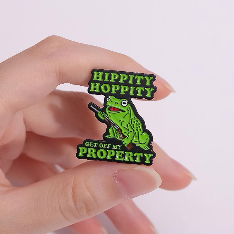 Green Alloy Adorable Brooch Featuring A Cartoon Frog Design Ideal For Fashion Accessories