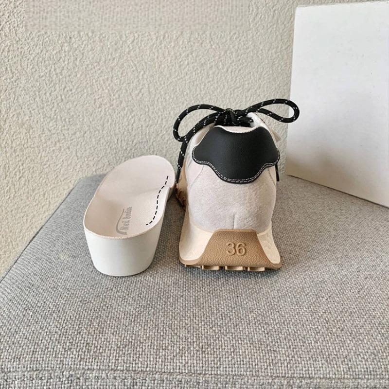 Leather Version 7cm Arch Support~ Inner Height Increase Popcorn Thick Bottom Leisure Sports Women