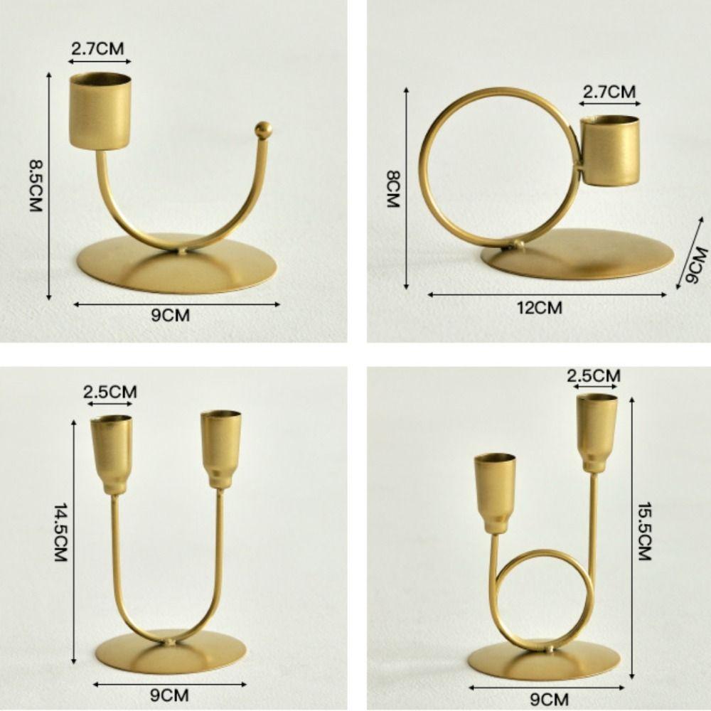 U-förmige Tischkerzenhalter Metall Doppelköpfiger Kerzenständer Heim- und Hoteldekoration Ornament