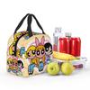 P-PowerPuffs Cartoon Three Girls Thermal Insulated Lunch Bag for Picnic Portable Bento Box Cooler Thermal Food Box