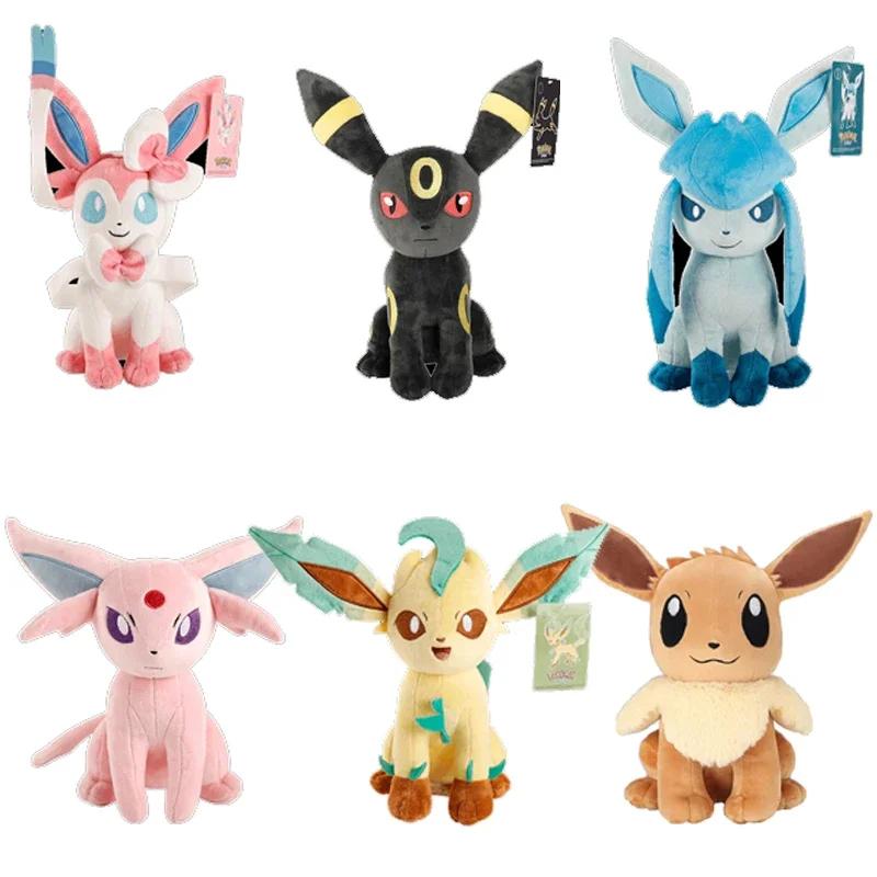 Pokemon Eevee Family Plush Sylveon Leafeon Toy Umbreon Espeon Glaceon Stuffed Dolls Kawaii Xmas Present Birthday Gift For Kids