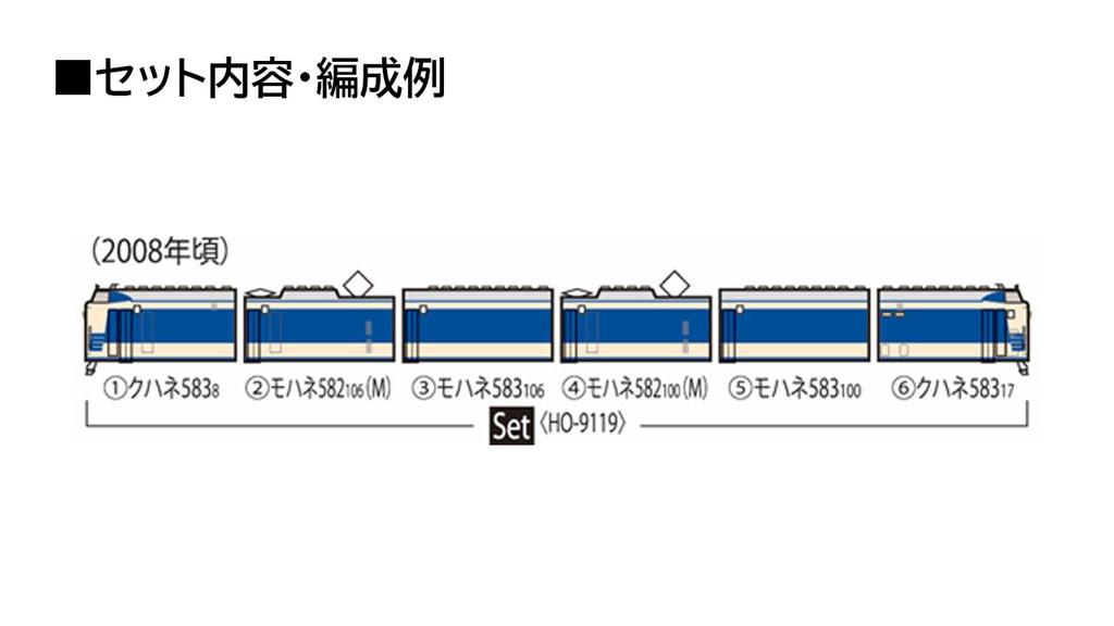 TOMYTEC TOMIX HO Gauge JR 583 Series JR East N1/N2 Train Set, Model Train HO-9119