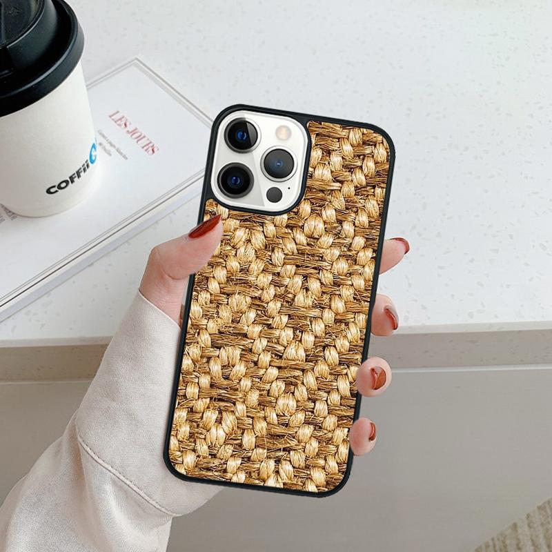 Bamboo Inlay Style Phone Case For iPhone 17 Air 16 Pro Max 15 14 Plus 12 13 Shell Cover Coque