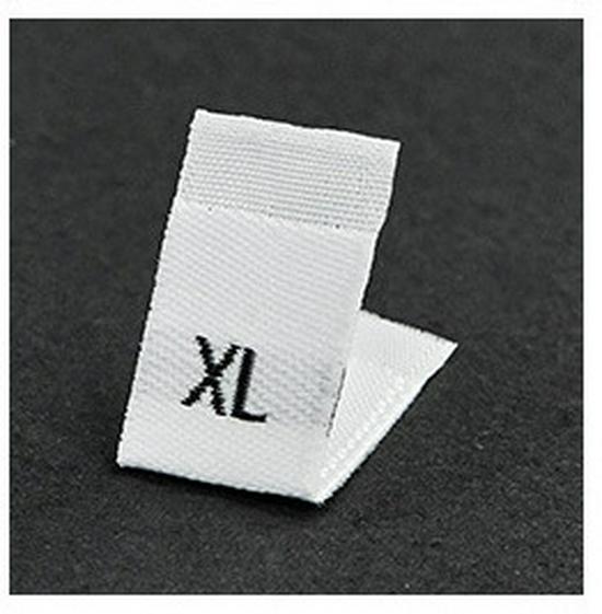 Free Shipping Woven Label: One Size Embroidered Clothing Tag & Sticker