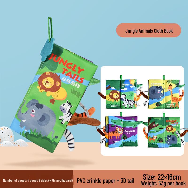 Cross-border Tear-Resistant Children's Cloth Book: Crinkle Paper Educational Toy for Early Childhood Development