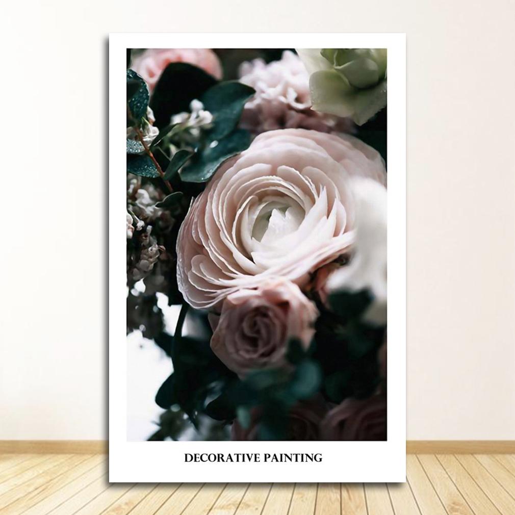 art print pictures for the home living room decoration Nordic style classic rose Peony flower posters and paintings on the wall