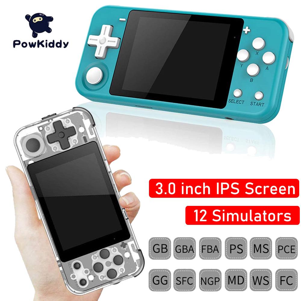 

Powkiddy Q90 ретро игровая консоль 3-дюймовый Ips-экран система с открытым исходным кодом портативные игровые плееры 12 симуляторов подарки для детей