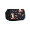 Astuccio Portapenne Flip a Doppio Strato con Stampa Volpe Carina Chiusura a Zip per Ragazzi/Ragazze Migliori Regali Cartone Animato 2D Materiale Scolastico Astuccio