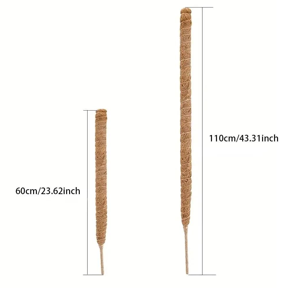 1 st kokosnötsskal mossa palmrör kokosfiber totemstolpar trädgårdsarbete kokosstav sträckbar växtklätterställ böjbar 60/110cm