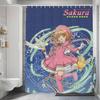 Anime Cardcaptor Sakura Duschdraperi Sommar Strand Badrum Dekorativt Duschdraperi, Vattentätt