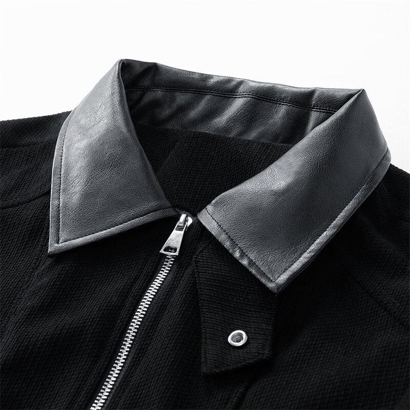 ROMON Men's Spring Autumn Casual Lapel Jacket