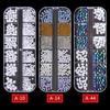 2025 Internet Celebrity Nail Art Kit: Rhinestones, Rivets, Sequins & Stickers Long Strip Set